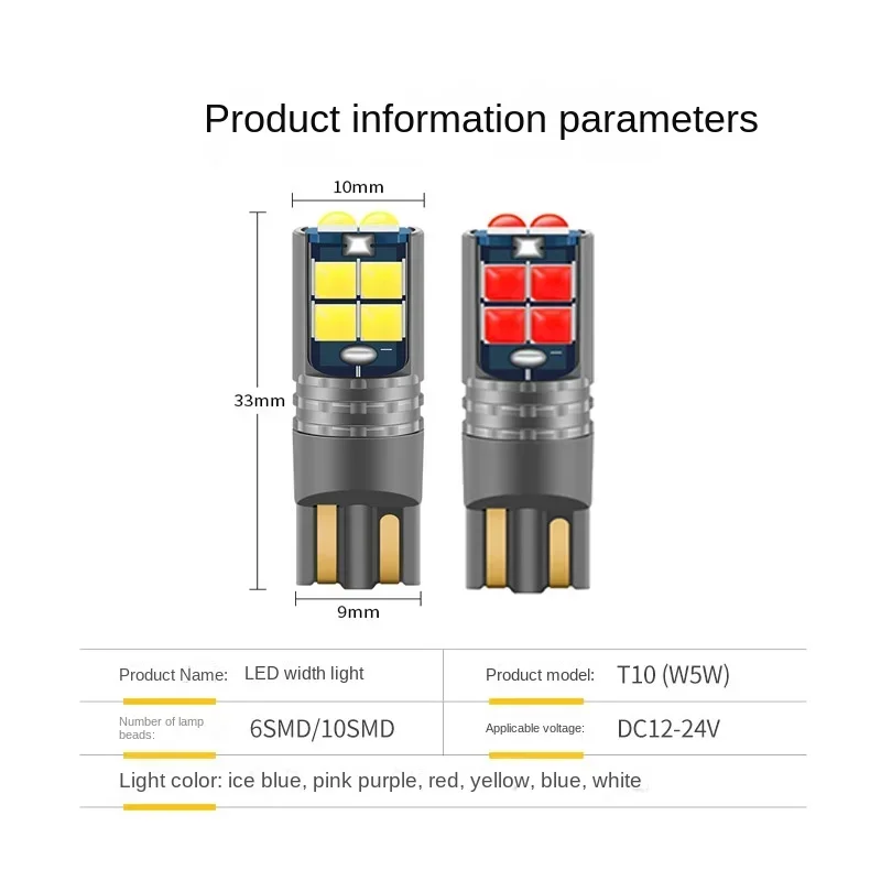 ڵ ׸   Ʈ Ŀ , 168 194 LED ڵ   , Ȳ, ſ  ǰ T10 W5W, 2 