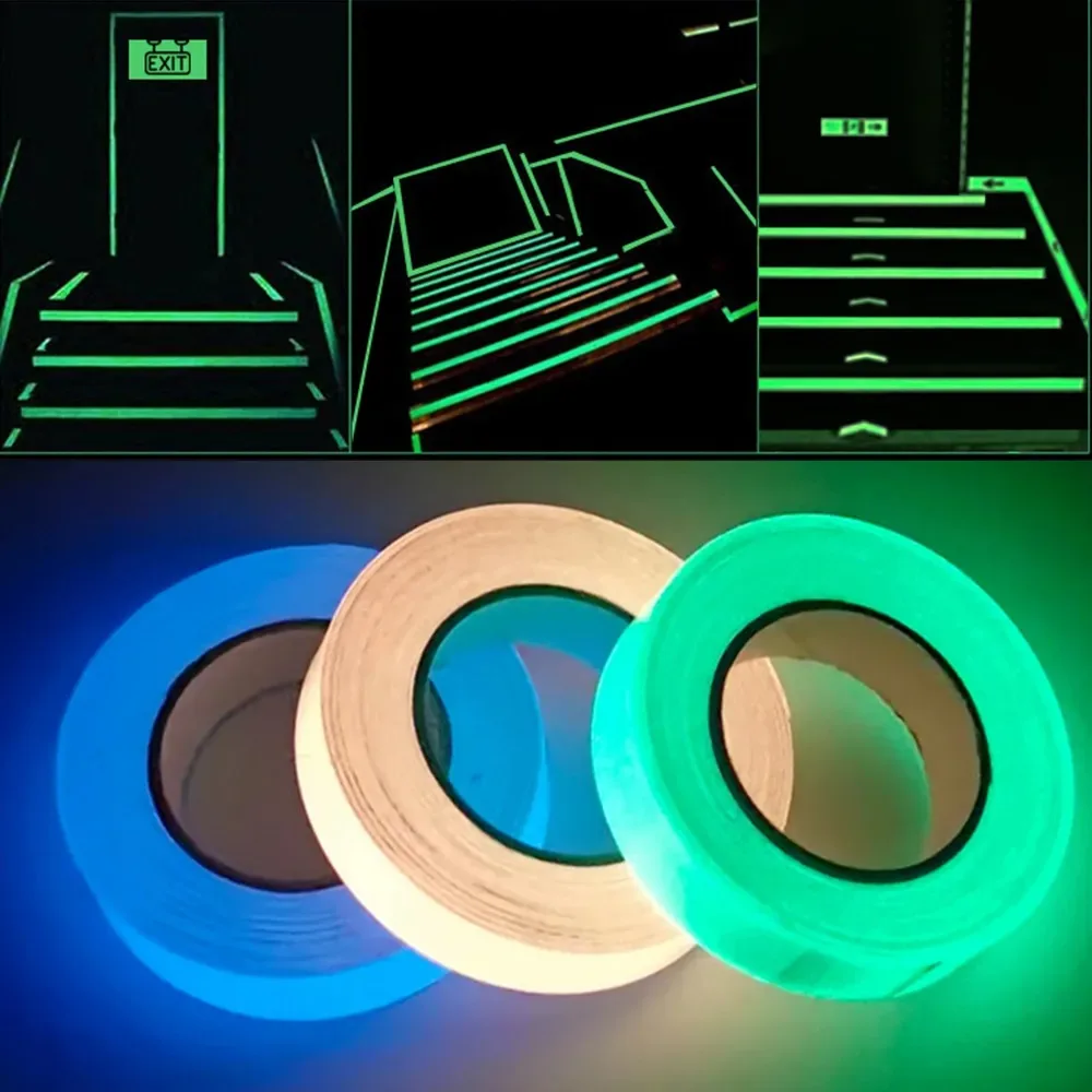 Luminous Tape 3 Meters Self-adhesive Glow Emergency In The Dark Safety Stage Stickers Home Decor Party Supplies Decorative