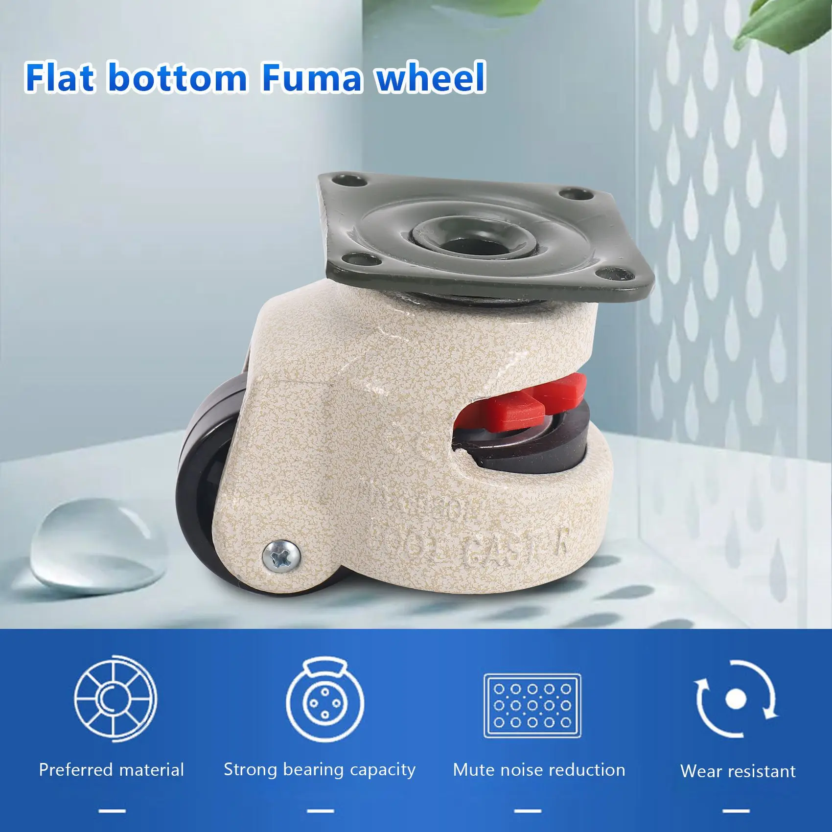 4 Pcs Retractable Leveling Casters Industrial Machine Swivel Caster Castor Wheel for Office Chair Trolley 330 Lbs Capacity 3