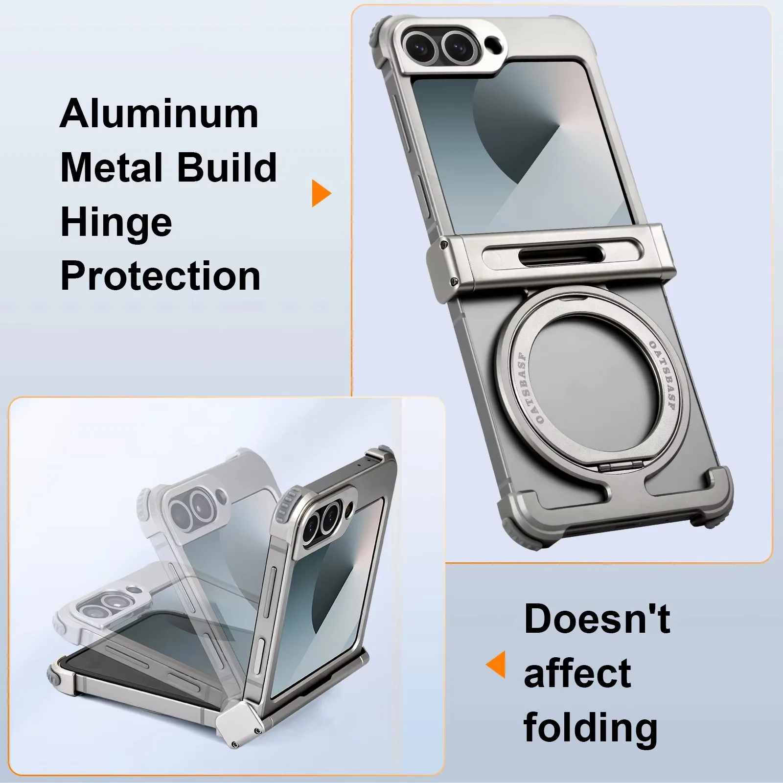 Eary for Samsung Galaxy Z Flip 7 6 Case with MagSafe 360°Rotatable Magnetic Kickstand Ultra-Thin Shockproof Protective 7 6 Cover