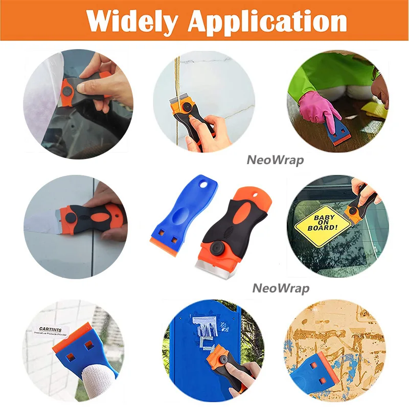 Razor Blade Scraper Car Glass Blades Window Glass Glue Sticker Remover Clean Ceramic Hob Auto Squeegee Tool
