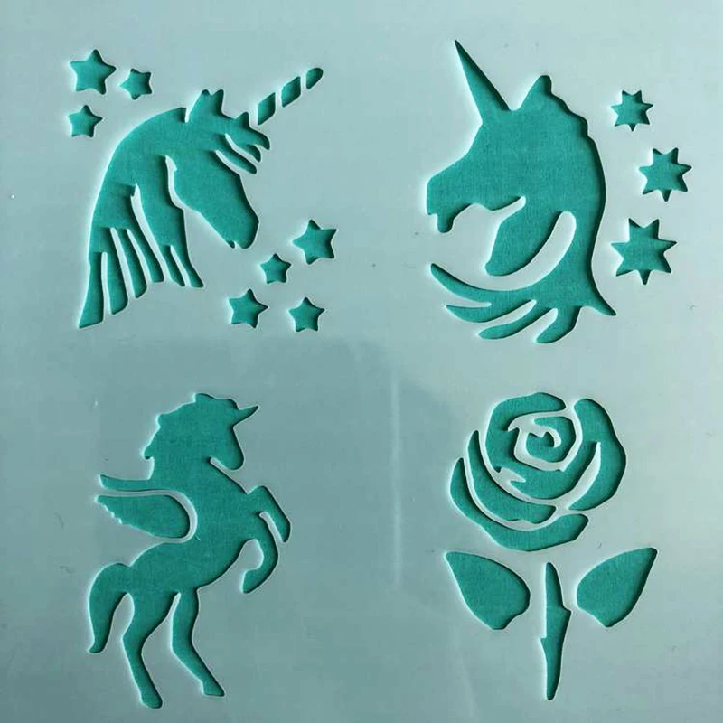 High Quality Plastic Face Painting Stencil Glitter Tattoo Reusable Temporary Tattoo Templates Body Painting Supplies 2
