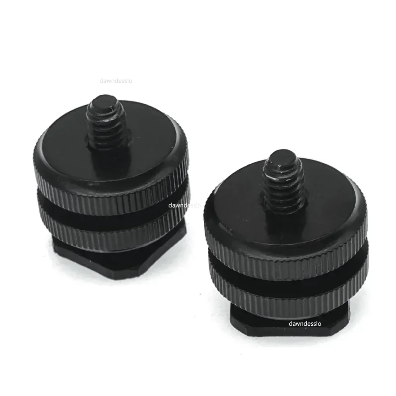 1/4 Hot Shoe Mount Phone Holder Dual Nut Cold Shoe Adapter Bracket For GoPro Hero Accessories For Canon Sony Nikon DSLR Camera