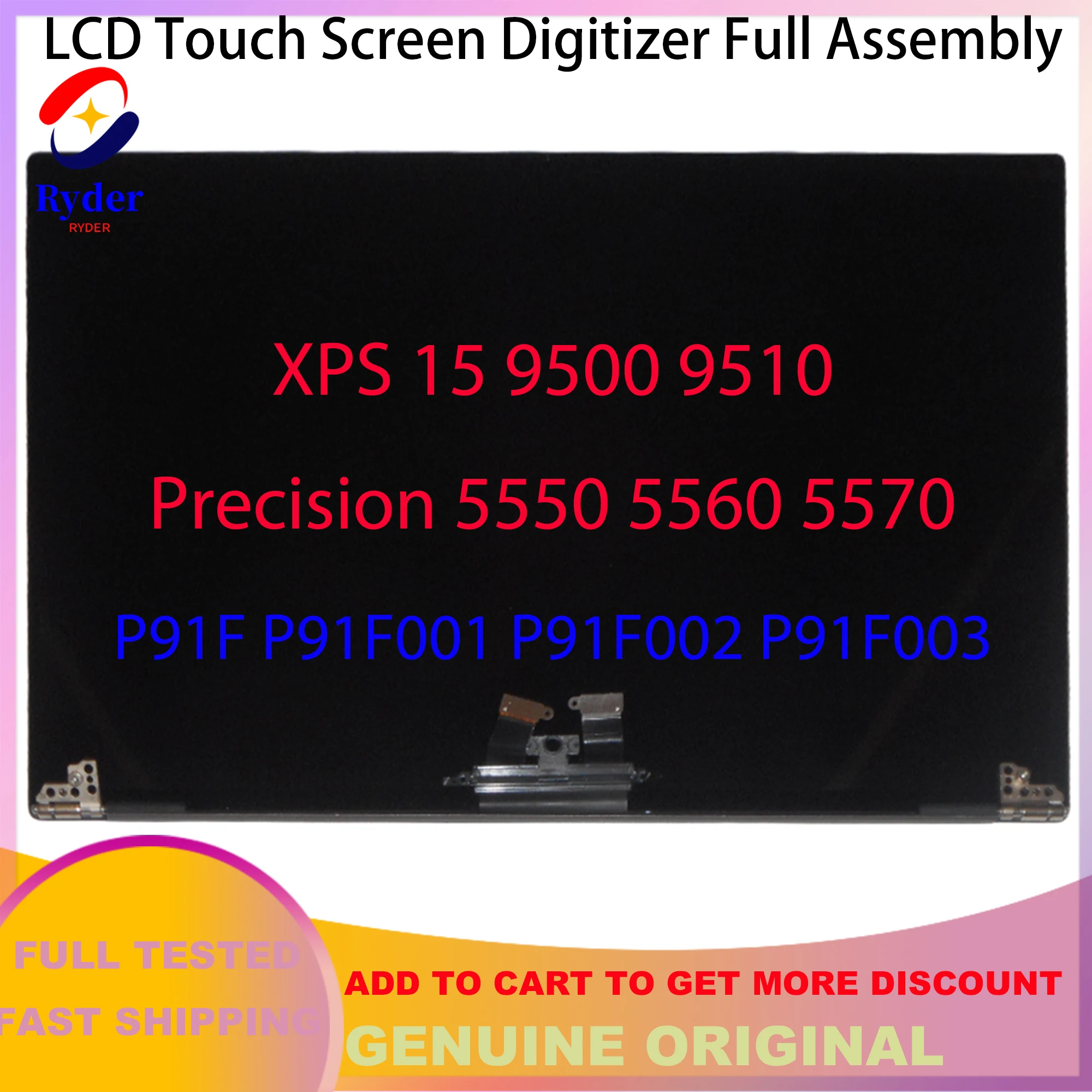 Originale Per Dell Xps 15 9500 9510 Precision 5550 5560 Lcd Touch Screen Sostituzione Assemblaggio Completo P91F P91F001 P91F002 P91F003