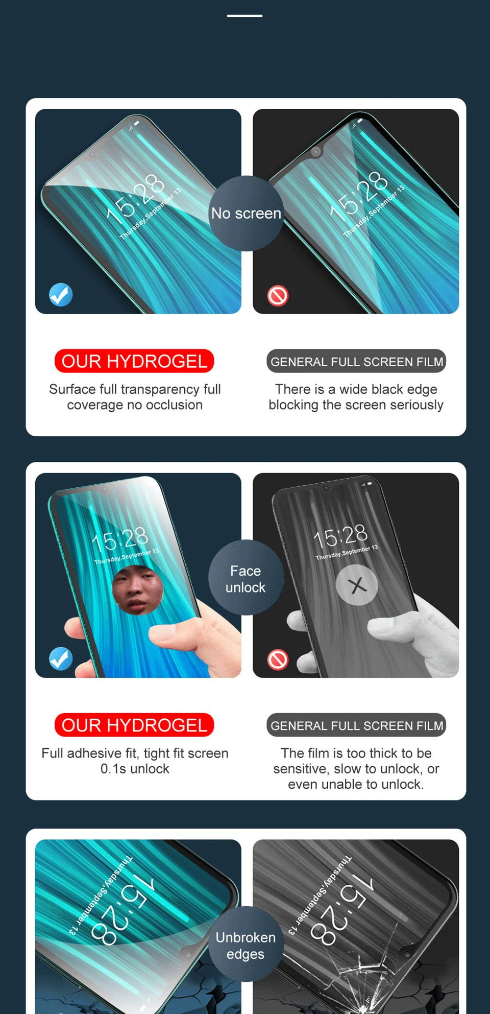 Hydrogel Film For Redmi 10 9A 9C 9T Note 11 10 Pro 10S 9S 8 Screen Protector Soft Film For Xiaomi Poco X3 NFC F3 GT F2 Pro M4 M3 mobile tempered glass