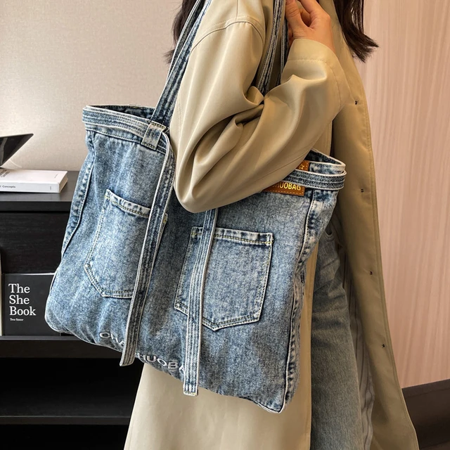 Denim Jeans Shoulder Crossbody Bag Girl Fashion Luxury Design