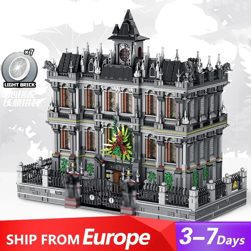 Creative Expert Modular Buildings Moc 613002 Crazy Hospital Hospital Modello Ospedaliero Ospedaliero 7527Pcs Building Blocks Brick Toy Gift