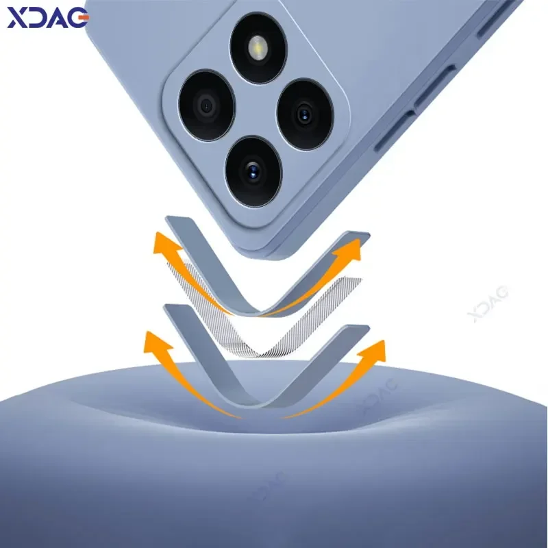 Luxury Cellphone Cases: Full Camera Protection Soft Square Liquid Silicone Back Cover