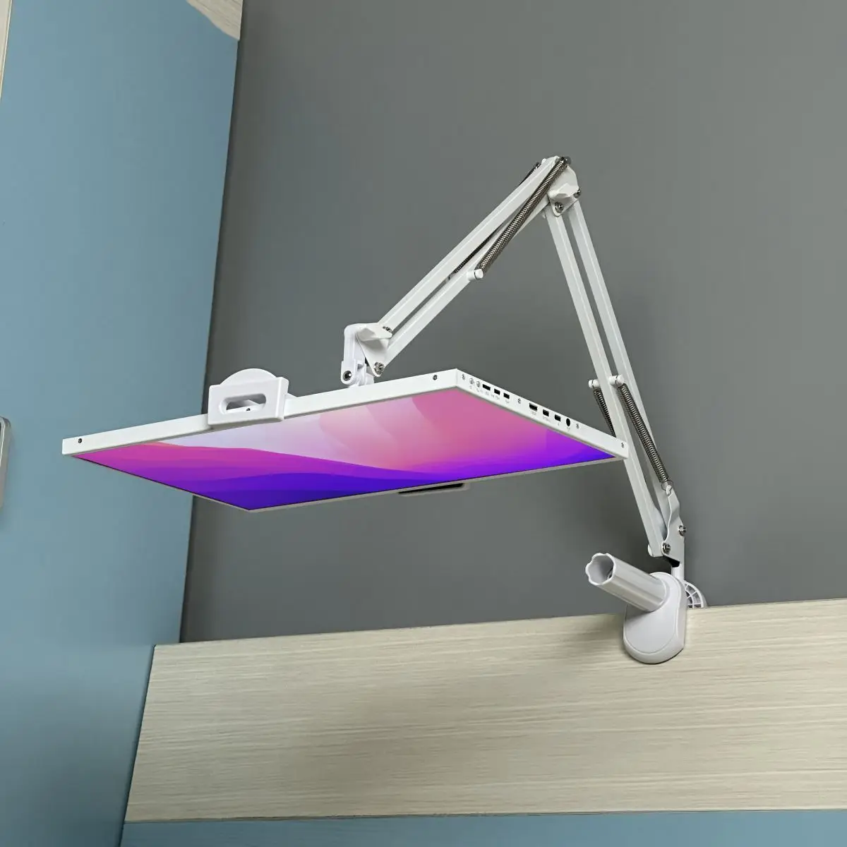 Monitor Portátil Stand Riser Desktop Clamp Alloy Suporte Ajustável Vesa Mount para 13.3 14 15.6 17.3 Polegada - Imagem 4