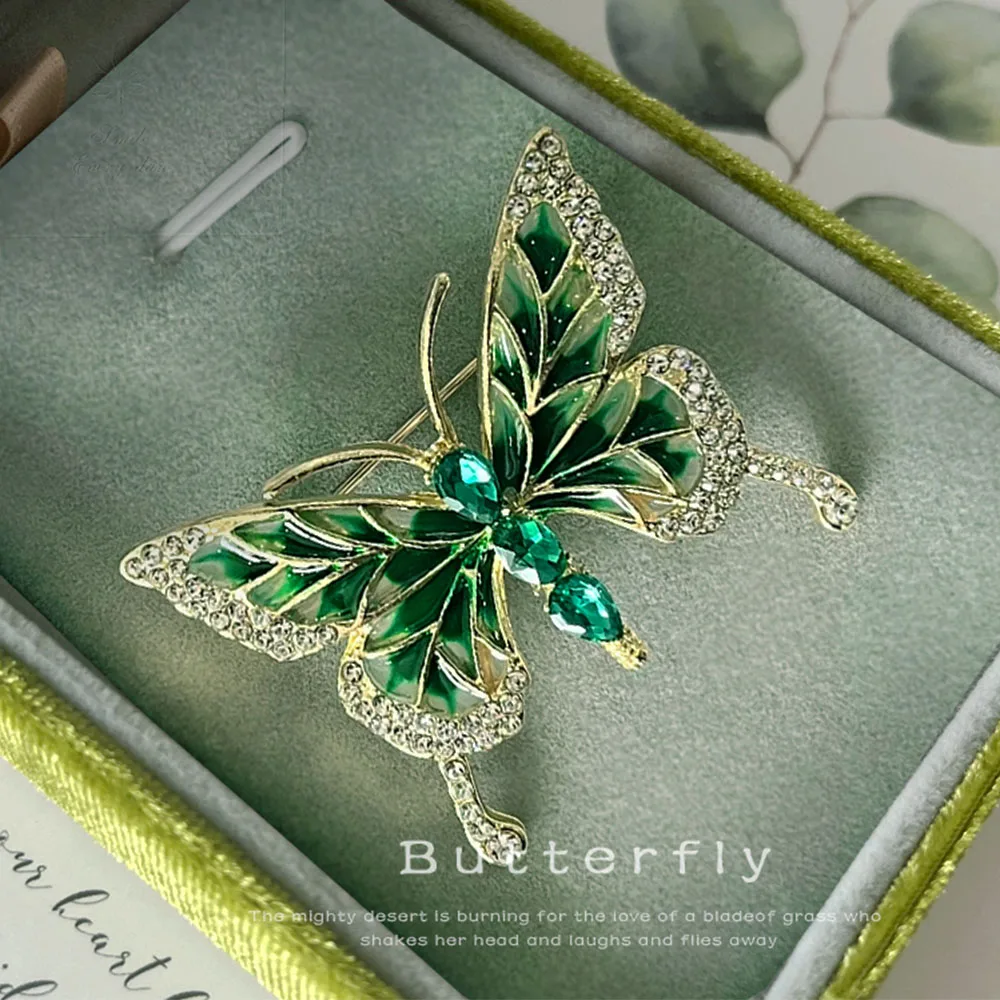 Large Crystal Rhinestone Butterfly Brooch - Elegant Lapel Pin For Women - View #10