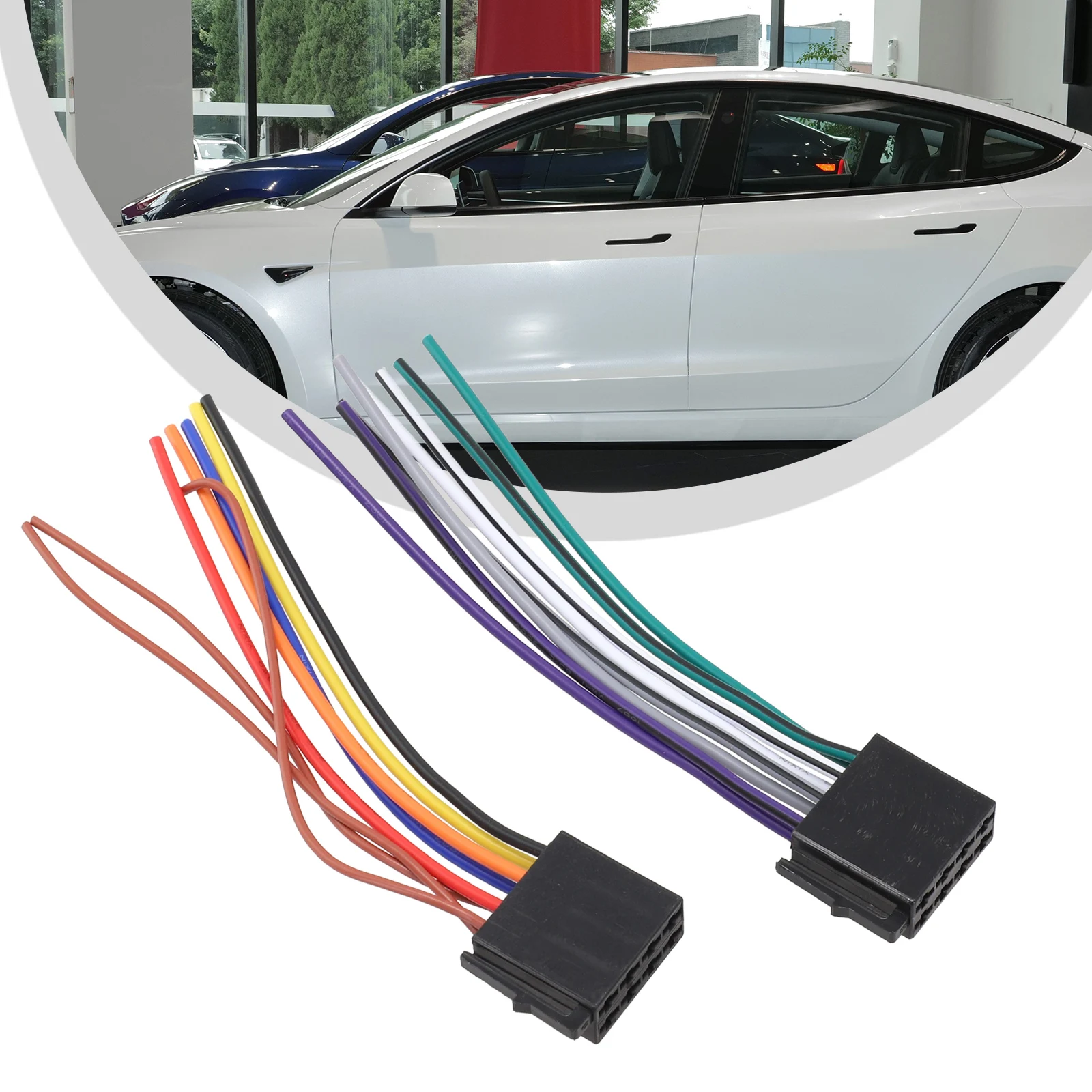 

Universal Wire Harness Adapter Female ISO Wiring Harness Car Radio Adaptor 14cm Black ABS Car Radio Adapter Accessories