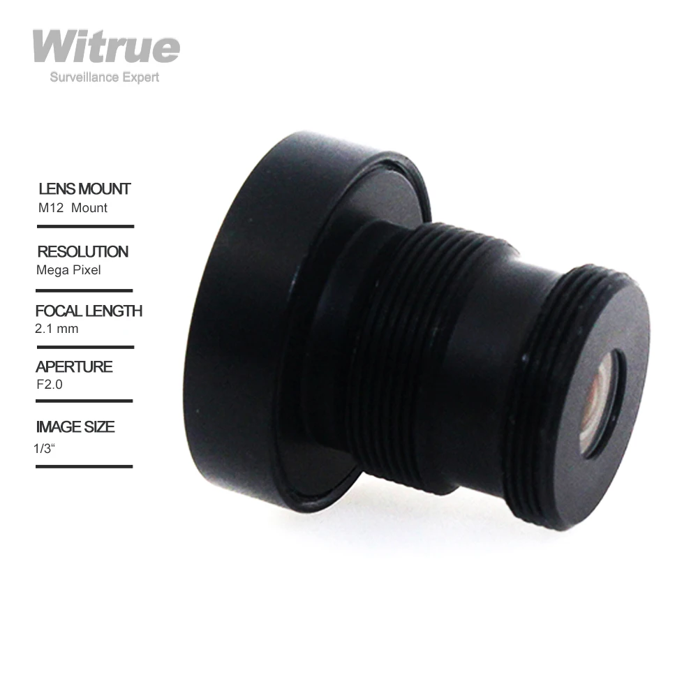 HD Camera Lens CCTV 2.1mm M12*0.5 mount 1/3 F2.0 150 degree for Video Surveillance IP Camera