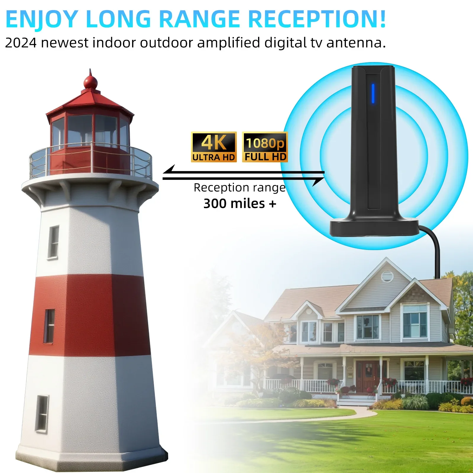 New DTMB digital TV antenna receiver indoor and outdoor high-definition digital ground wave HDTV antenna - 3
