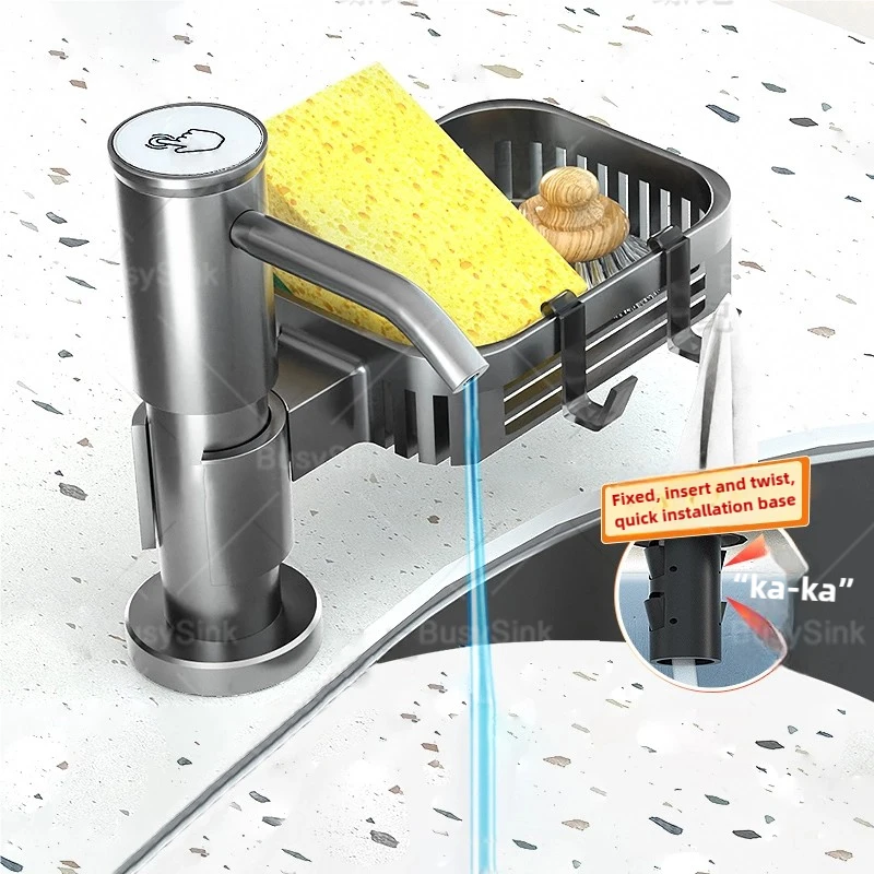 อ่างล้างจานเครื่องจ่ายสบู่ExtenderผงซักฟอกPresserสําหรับผงซักฟอกและสบู่มืออ่างล้างจานอุปกรณ์เสริม 1