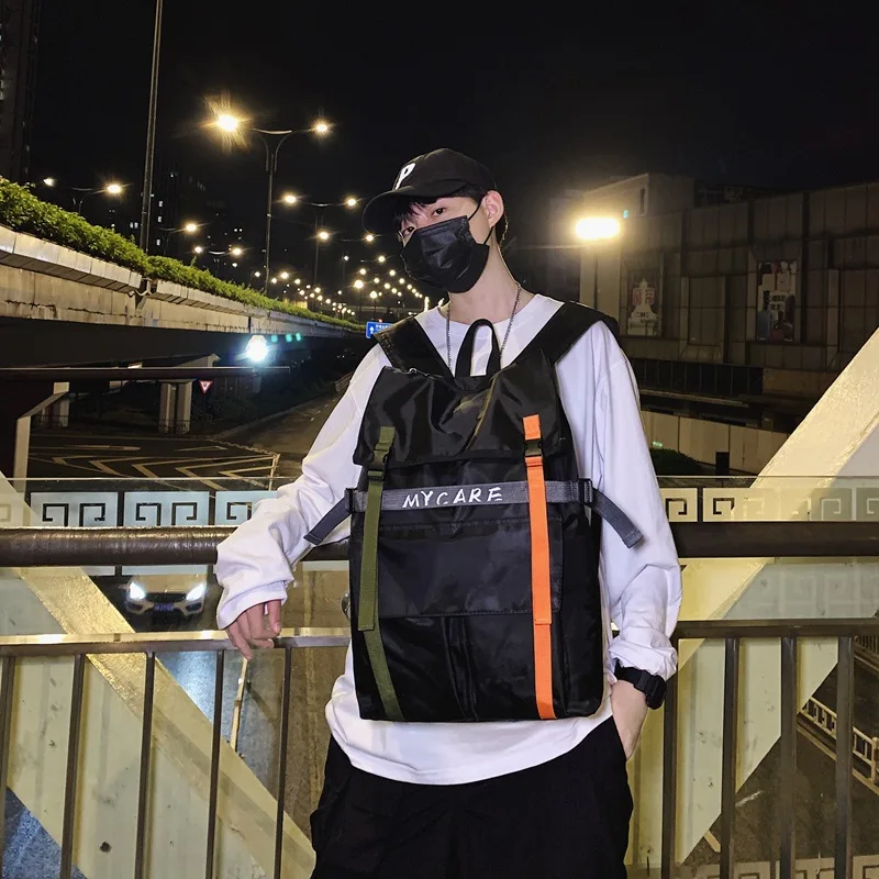 Fashion trend new men's backpack Korean sports outdoor travel student school bag casual backpack male