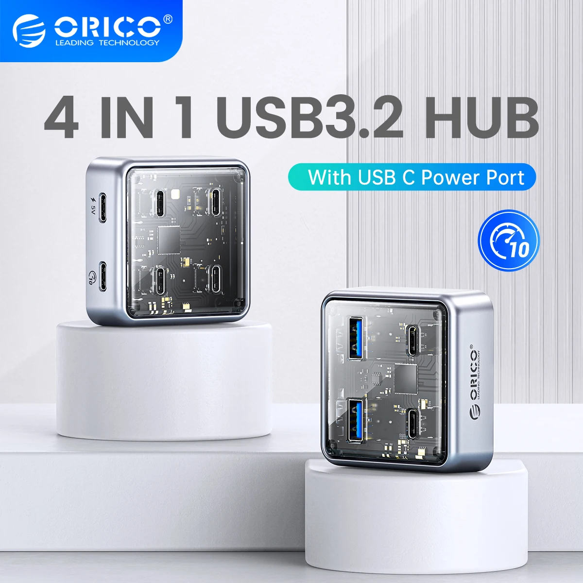 ORICO Usb Hub 10Gbps z 2 USB Port i 2 USB C za $14.72 / ~64zł