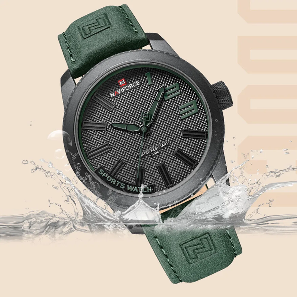 Quartz Watch For Men Popular Fashion Casual Military Sports Male Clock Waterproof Clock Leather Strap Men Watch Reloj Hombre
