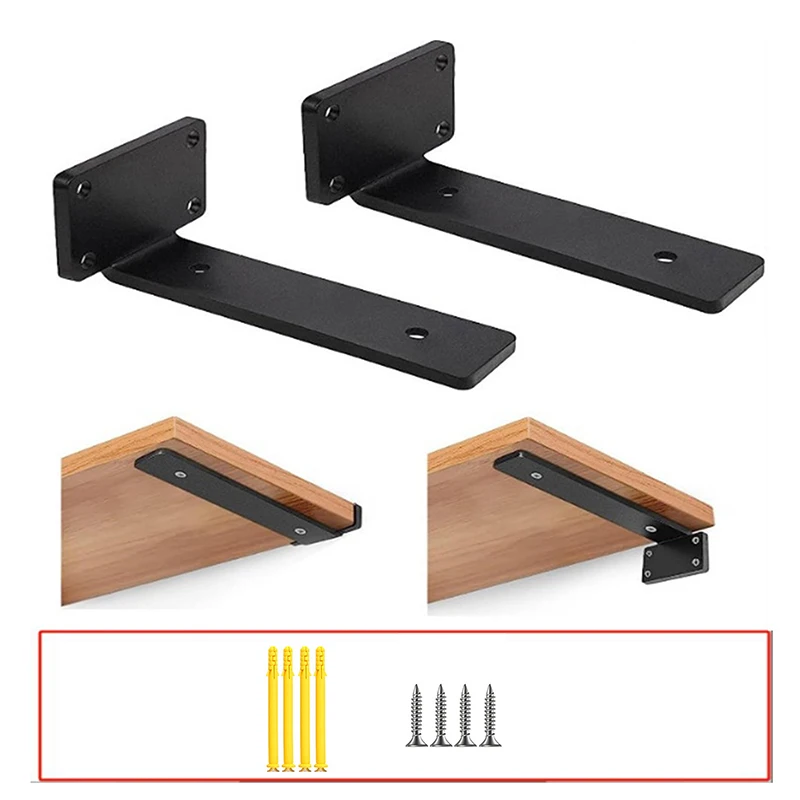 1PC 5mm Wall Shelf Bracket Suspended Tripod Shelf Support Hidden Wall Fixed Partition Storage Rack Shelves Angle Bracket Thicken 3