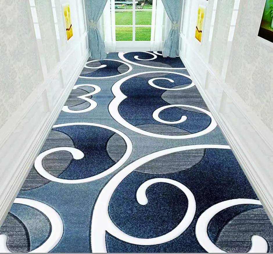 

European Style Long Carpet For Stairway Corridor Hallway Carpets Nordic Home Hotel Runners Rug Party Wedding Area Rugs Customize