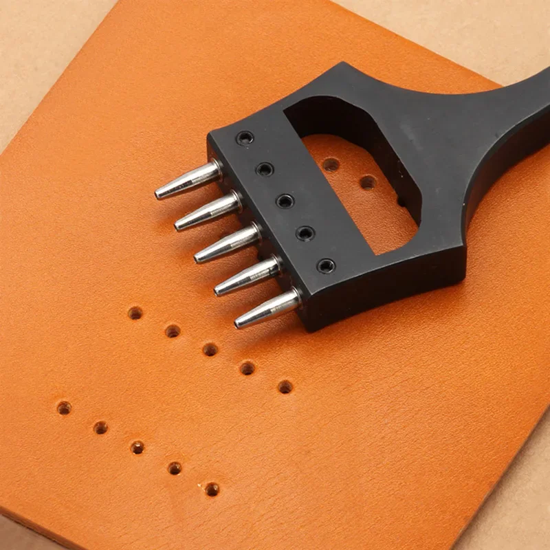 Leather Round Punching For Watch Strap Belt 1.2mm/1.5mm/1.8mm/2.0mm 6.5mm Row Punch Hole Handmade Leathercraft Perforated Tools