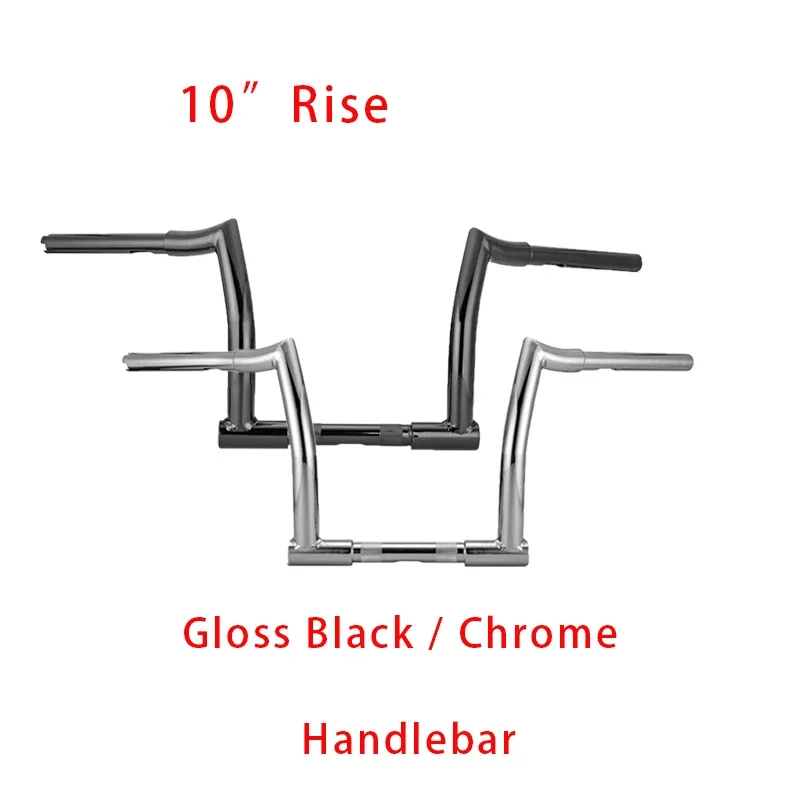 

Motorcycle Handlebar 10" Ape Hanger Handlebar Easy Wire For Harley Most Dyna Softail Sportster XL 883 1200 Road Glide 1998-2013