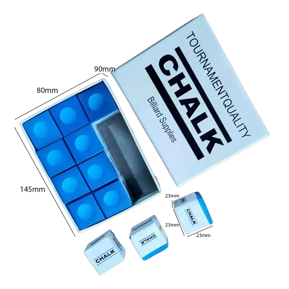 12Pcs/box Pool Cue Chalk Billiard Accessories Cue Stick Wiping Powder Pool Table Chalk Snooker Balls Entertainment Game Tools