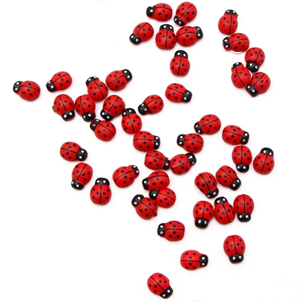 

5pcs DIY Resin Ladybug Succulent Accessories Resin Handmade Ladybug Miniatures Mini Epoxy Children's
