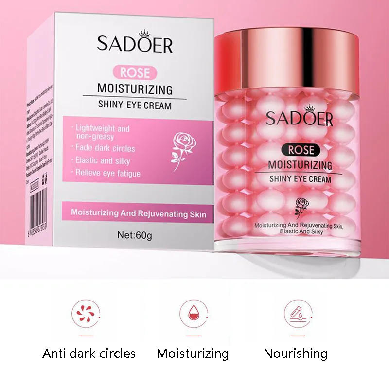 SADOER Rose Eye Cream Anti Dark Circles Removal Eye Bags Firming Moisturizing Beauty Eyes Creams Skin Care Products