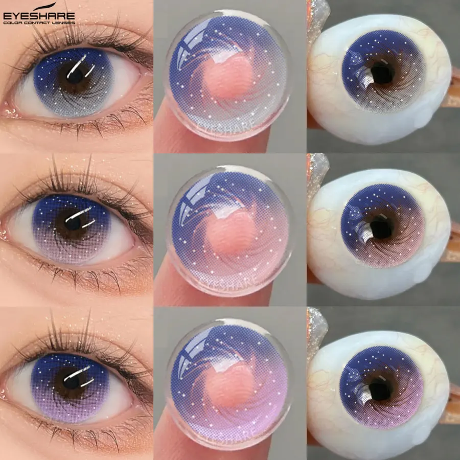 Vibrant Purple Contact Lenses for Eye Makeup – Soft, Cute Korean-Inspired Color Lenses
