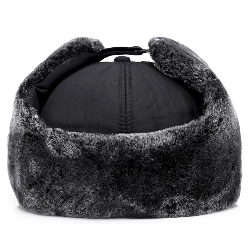 Warm Thick Hat Cotton Warm Outdoor Hat Soft Male Fashion Windproof Prevent Cold Outdoor Men Winter Earflap for Skiing Riding