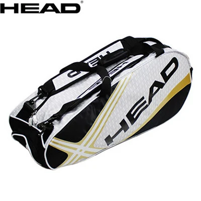 HEAD Tennis Bag Mens Tennis Racket Large Sport Bag Outdoor Gym Badminton Backpack 4-9 Racquet Sports Bag With Handle Waterproof