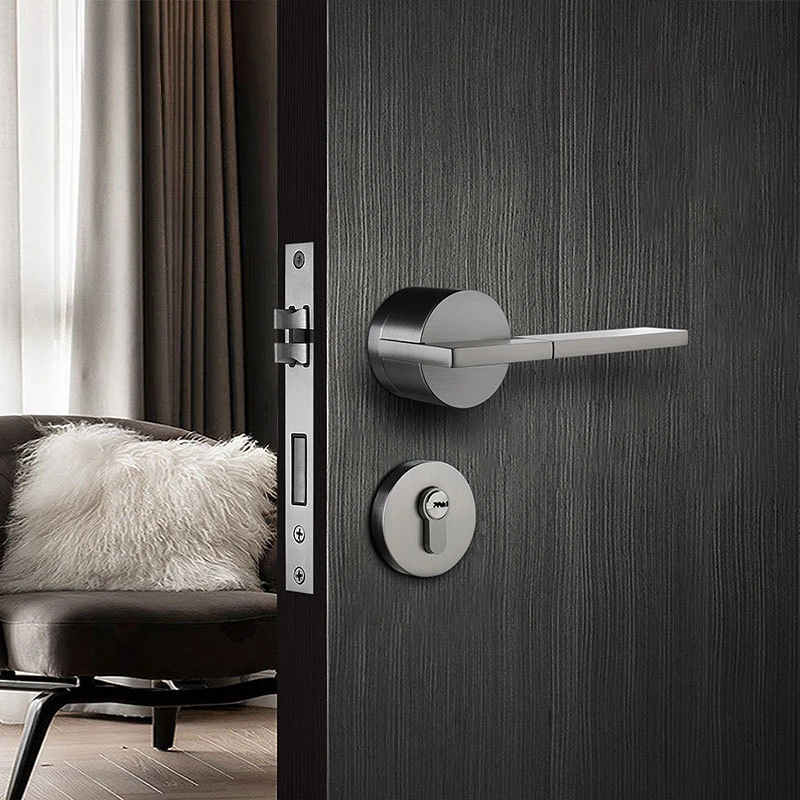 

Zinc alloy indoor bedroom door locks wholesale magnetic silent modern simple wooden door locks bathroom room door handles