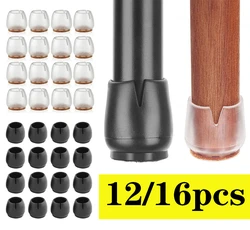 16pcs Silicone Furniture Feet Pads with Felt Floor Protectors for Non-Slip Sofa Chair Table Glides Feet Cap Bottom Accessories