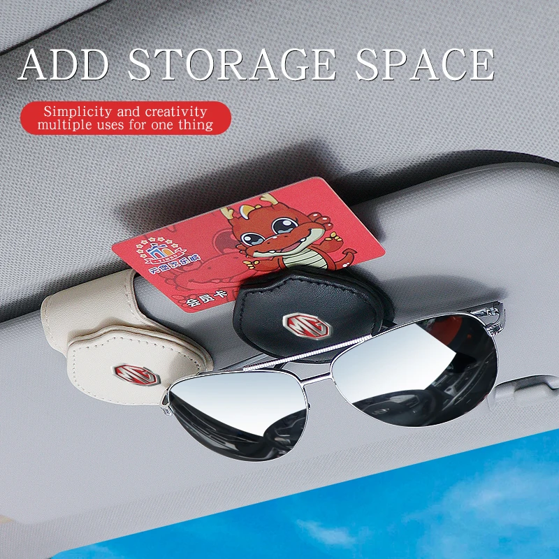 

For Cadillac XTS GMC CTS CT4 CT5 CT6 XT5 Car Leather Holder Glasses Clip Multifunction Eyeglasses Clip Sun Visor Car Accessories