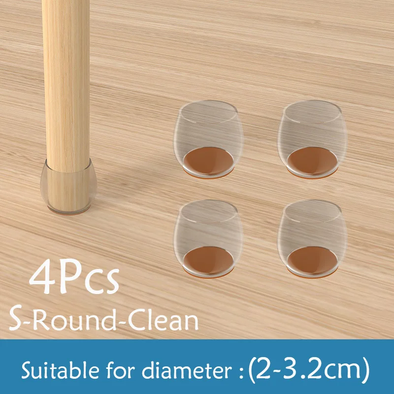 1-10 יחידות מגני רגלי כיסא עגולים פלטה עבור רצפת עץ קשה מכסה TPR מכסי רגלי רהיטים לא מחליקים מפחיתים רעש