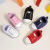 Lovely Newborn Baby Girl Boy Shoes Rubber Soft Sole Non-Slip Lace-Up Breathable Solid Color Shoes Indoor Outdoor Canvas Shoes 1