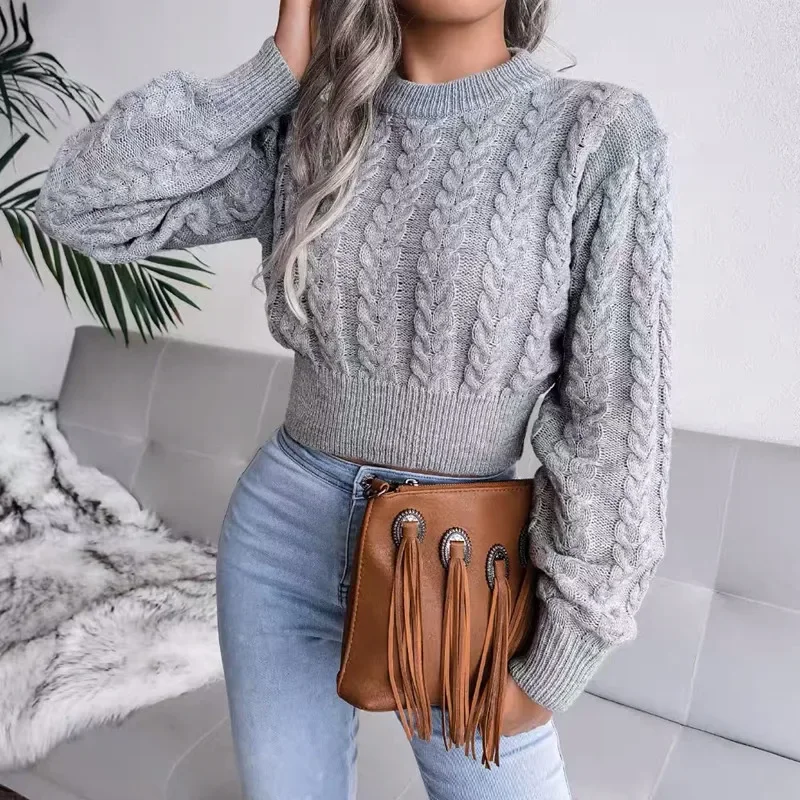 CPSYMYM  Fashion Casual Sweaters Tops For Womens Solid V Neck Knit Sweater Fall Pullover Knit
