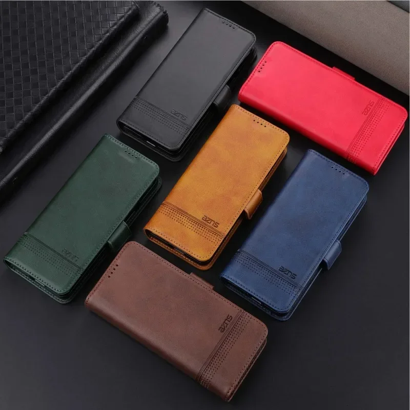 Versatile Leather Wallet Phone Case with Card Holder, Kickstand, and Shockproof Protection