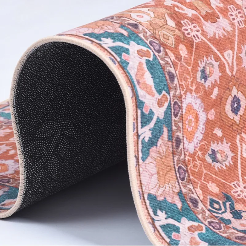 European Living Room Decoration Vintage Carpet Home Cloakroom Non-slip Mat Ethnic Style Rugs for Bedroom Large Area Lounge Rug Plush Rug Decorative Carpet Silk Wool Rug Plush Carpet Non Slip Carpet Imitated Cashmere Carpet Crystal Pile Rug Coral Velvet Rug