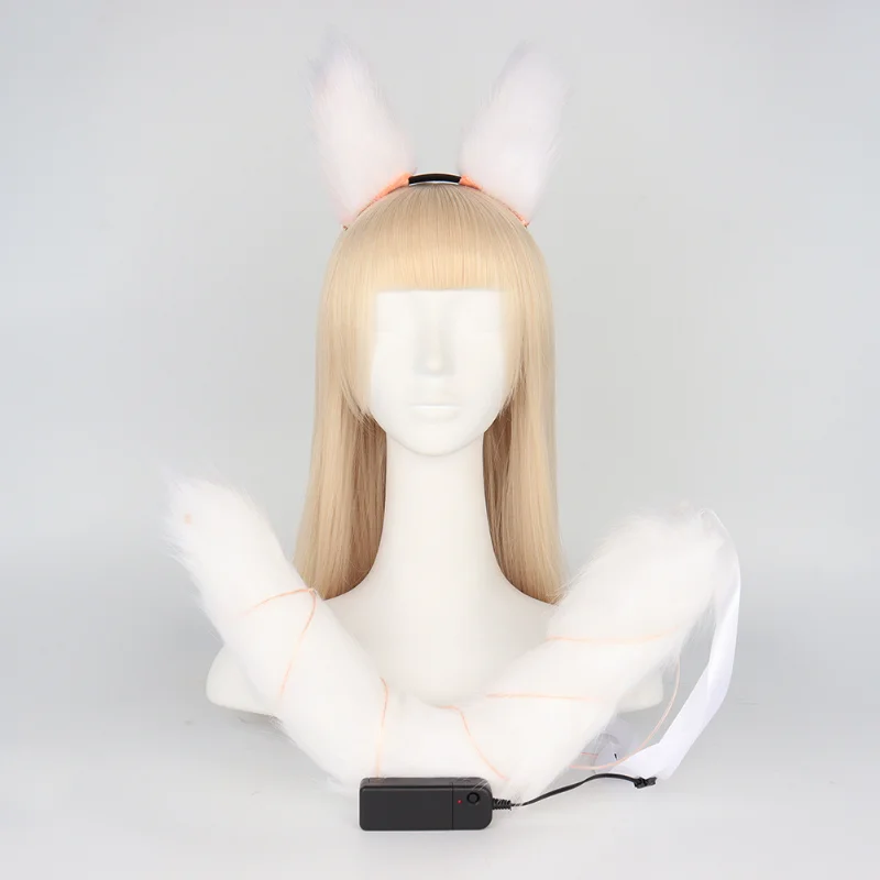 

Kawaii Fox Ears Headband Cosplay Suit Led Light Fox Tail Cosplay Accessories JK Girl Halloween Comiccon Party Cosplay Props