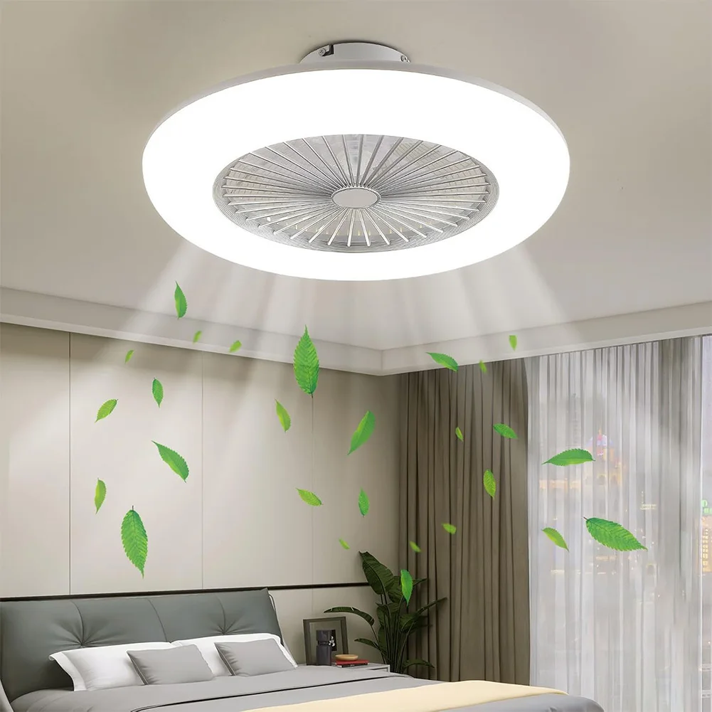 Ceiling Fan with Light Dimmable LED Ceiling Lamp with Remote Control Modern Ceiling Fan 3 Wind Speed for Living Room Dining Room