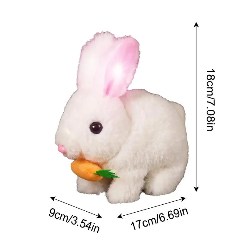 Electronic Rabbit Toy Simulated Bunny Doll Interactive Plush Figures Hopping Robotic Animal Jumping toys birthday gifts for Kids