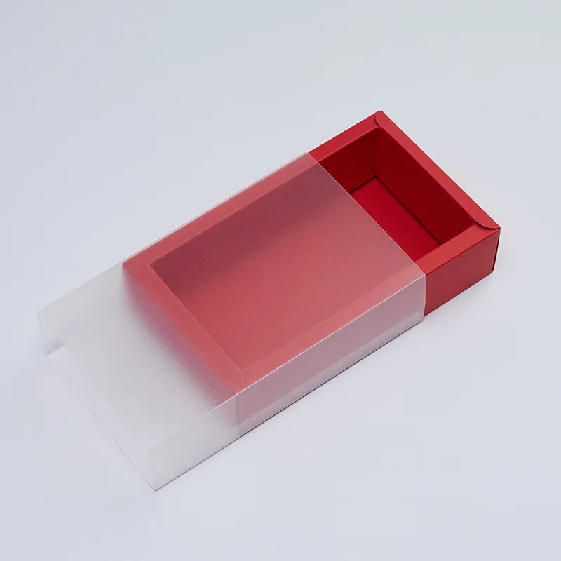 10pcs Kraft Paper Gift Boxes with Clear PVC Window, Exquisite Drawer Packaging for Wedd... - SKU KPGB1100 - UGI Packaging