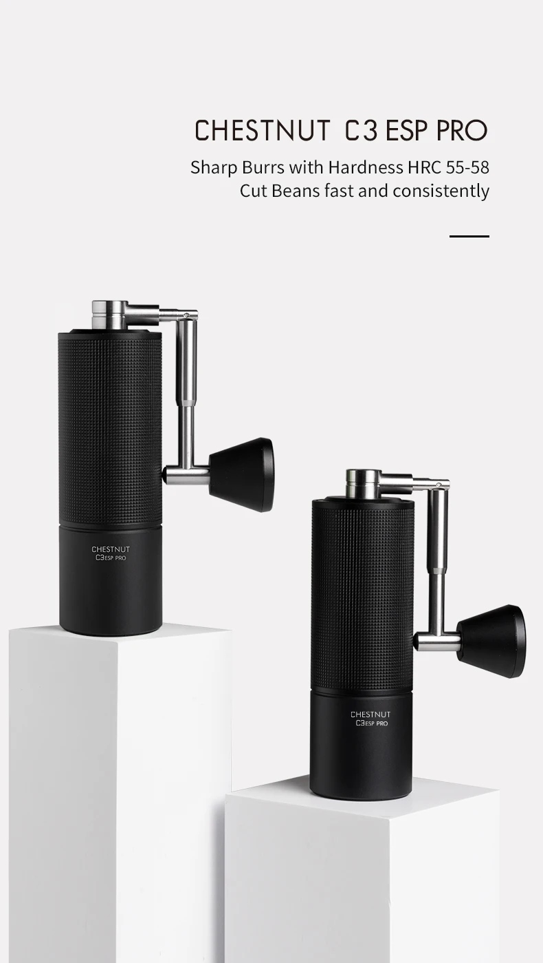 Description Picture 2 of itemTIMEMORE Chestnut C3ESP PRO Manual Coffee Grinder Capacity 25g Hand Adjustable Steel Core Burr Send Cleaning Brush