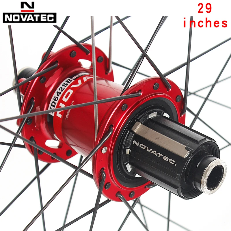Novatec-Mountain Bike Wheel Set, MTB, 29 Inch Bearing, Aluminum Alloy, 7-11S Disc Brake, 32H Bucket Axle, Bicycle Wheel