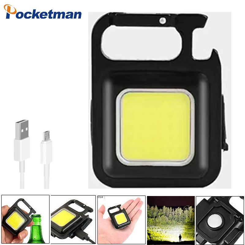 

5 Pcs/Lots Mini LED Working Light Portable Pocket Flashlight USB Rechargeable Key Light Lantern Camping Outside Hiking Lantern
