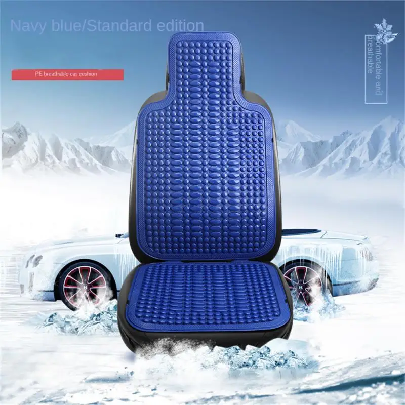 thumbnail image 1 of Cojín universal de verano para asiento de coche, con cuentas de PVC, para masajes, con suave tapete para la cintura, transpirable y duradero, 1 of 5