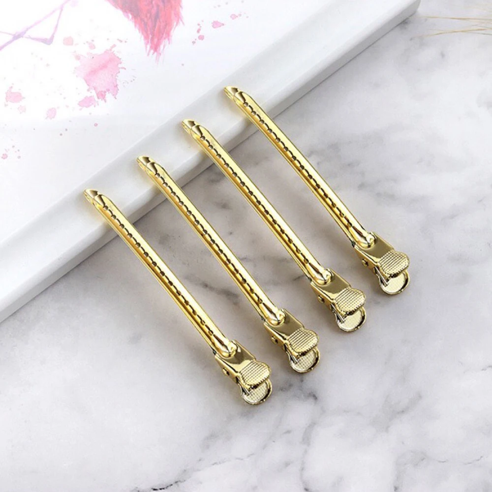 5/10Pcs Hair Care Clips Stainless Steel Hairdressing Sectioning Clips Clamps For Hairdressing Barber Hair Cut Use Styling Tools — view 2