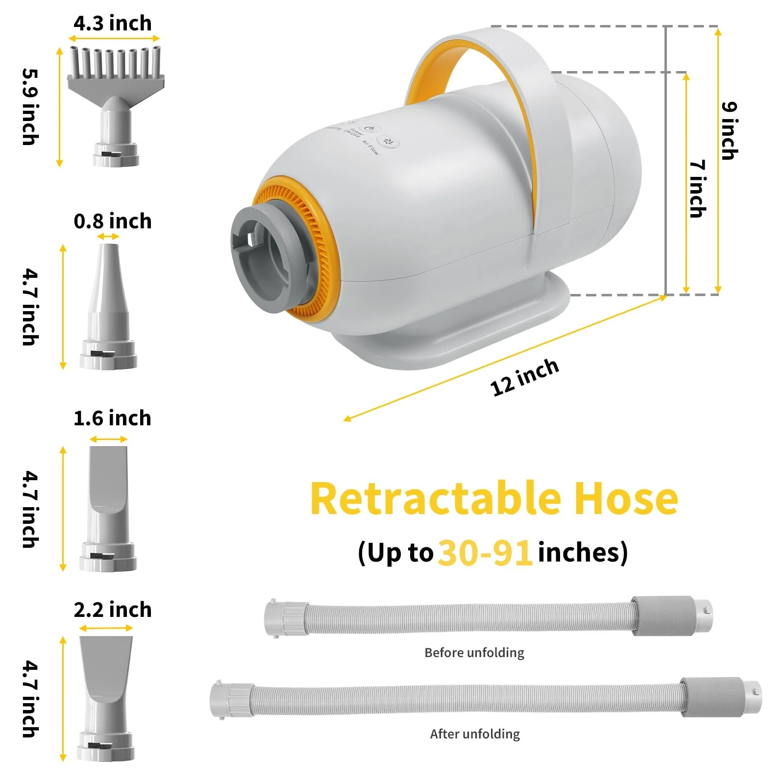 High-Power Pet Water Dryer All-in-one Dog Suction Machine Automatic Cat Bath Drying Mute Hair Dryer Large Dog Hair Blowing