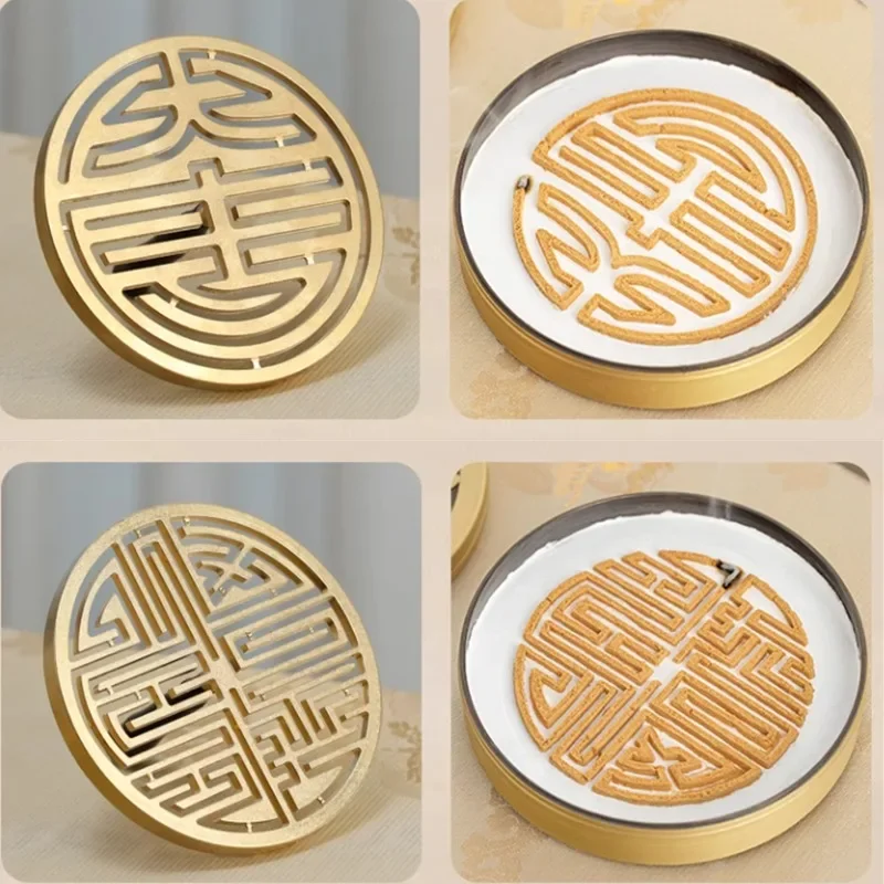 Incense Holder 12CM Brass Seal Tool Domestic Indoor/office/tea Room/play Press Powder Mould
